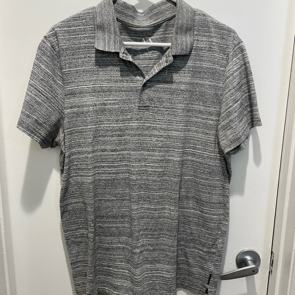 Armani exchange Gray Striped Men's Polo Shirt